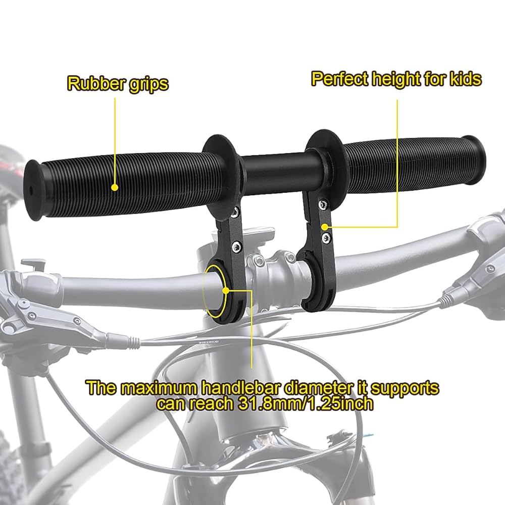 Seggiolino Anteriore Per Bici Bambini - Lega Alluminio, Pelle, Rimovibile Per Mountain Bike