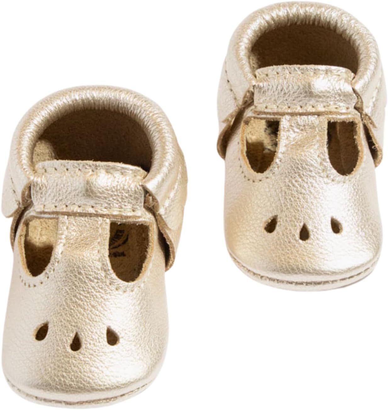 Freshly Picked Soft Sole Mary Jane Moccs, Platinum Size 1