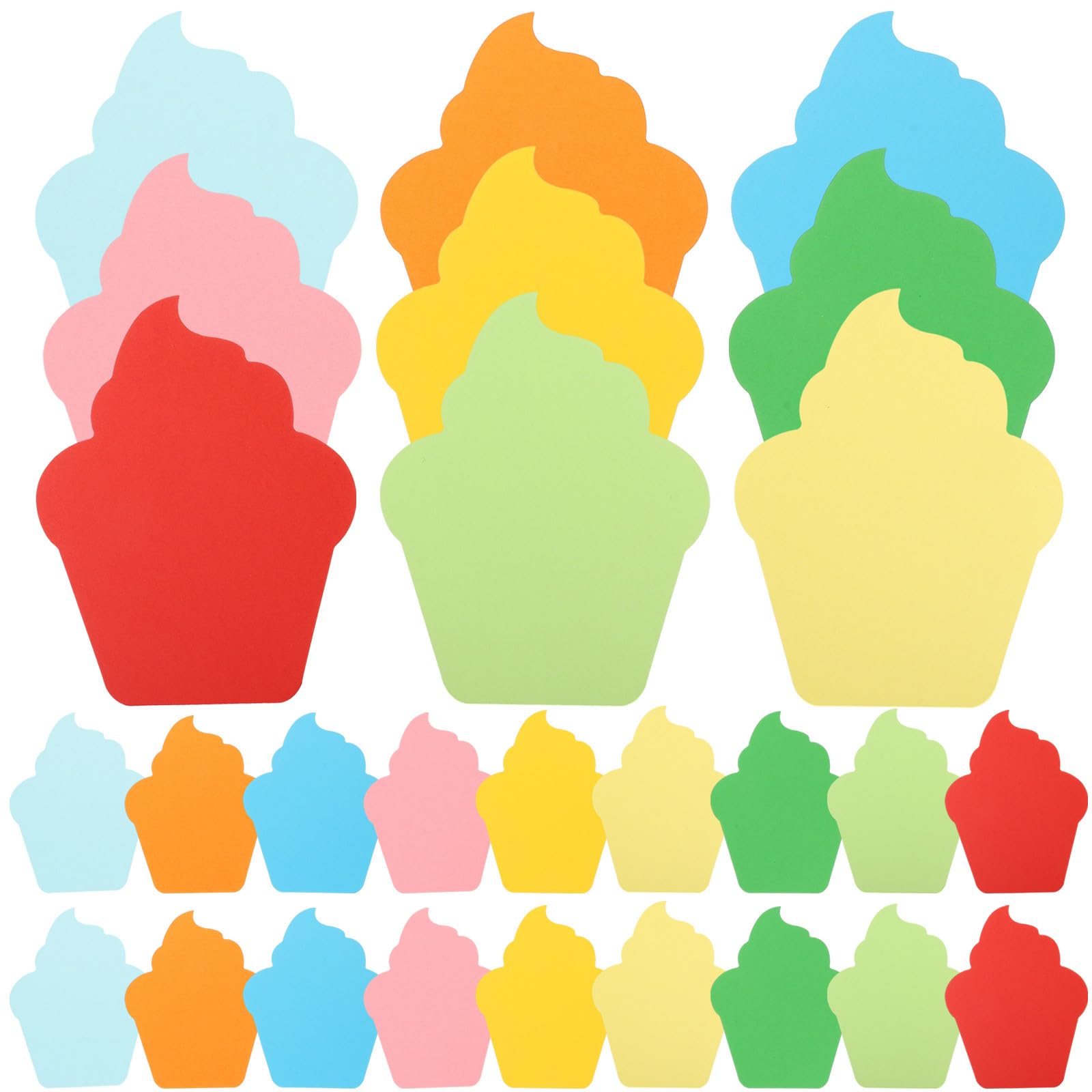 Operitacx 90pcs Paper Silhouette Cake Shape Paper Cutouts Diy Classroom Decorations for Boys and Girls Birthday Party Classroom Decorative Cutouts — image 1