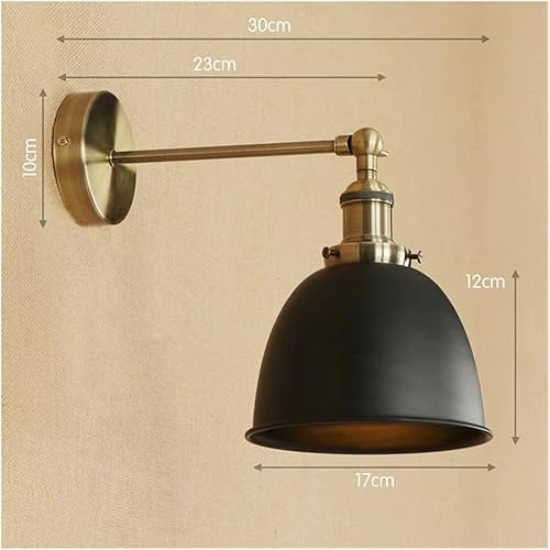Miniatura 6 de Brass Black Retro LED Wall Light Fixtures Loft Industrial Vintage Arm Lamp Lamparas,Contemporary(Pink,Cool Light)