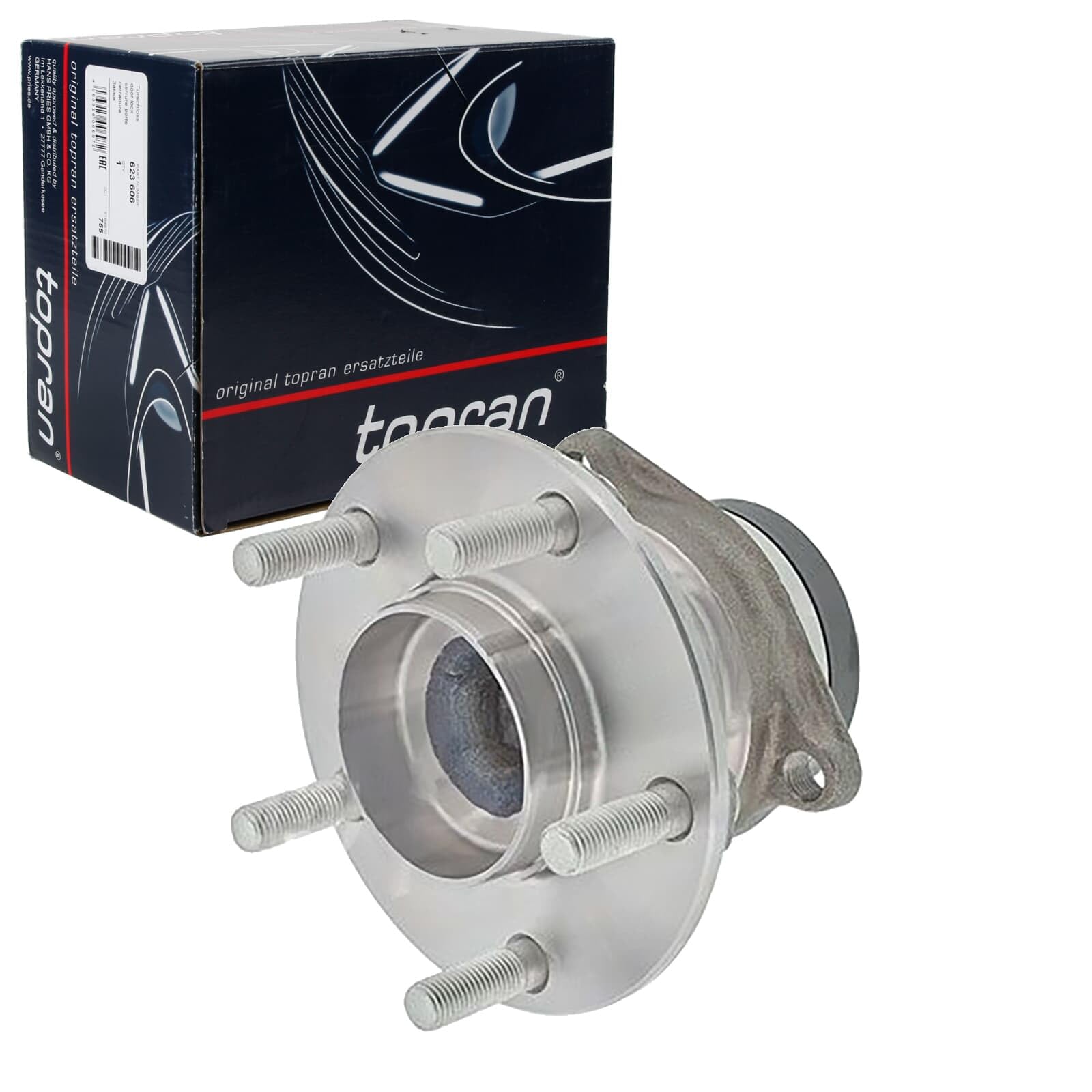 TOPRAN 600 324 Cubo de rueda Rodamiento integrado en buje de rueda con anillo sensor magnético incorporado Trasero ambos lados