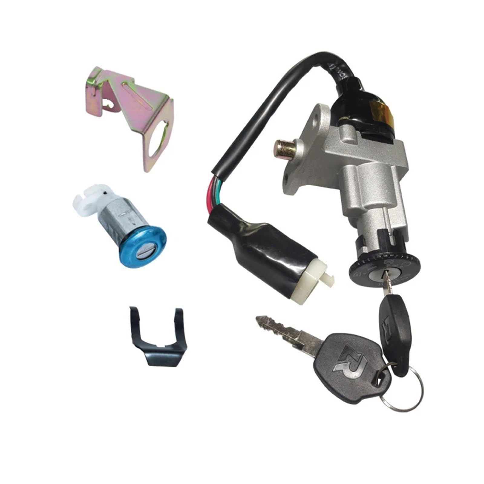 Schlösser & Verriegelungen 1PCS Motorrad 4 Pins Zündschlüssel Lock Set Für GY6 50/125/150cc Zubehör