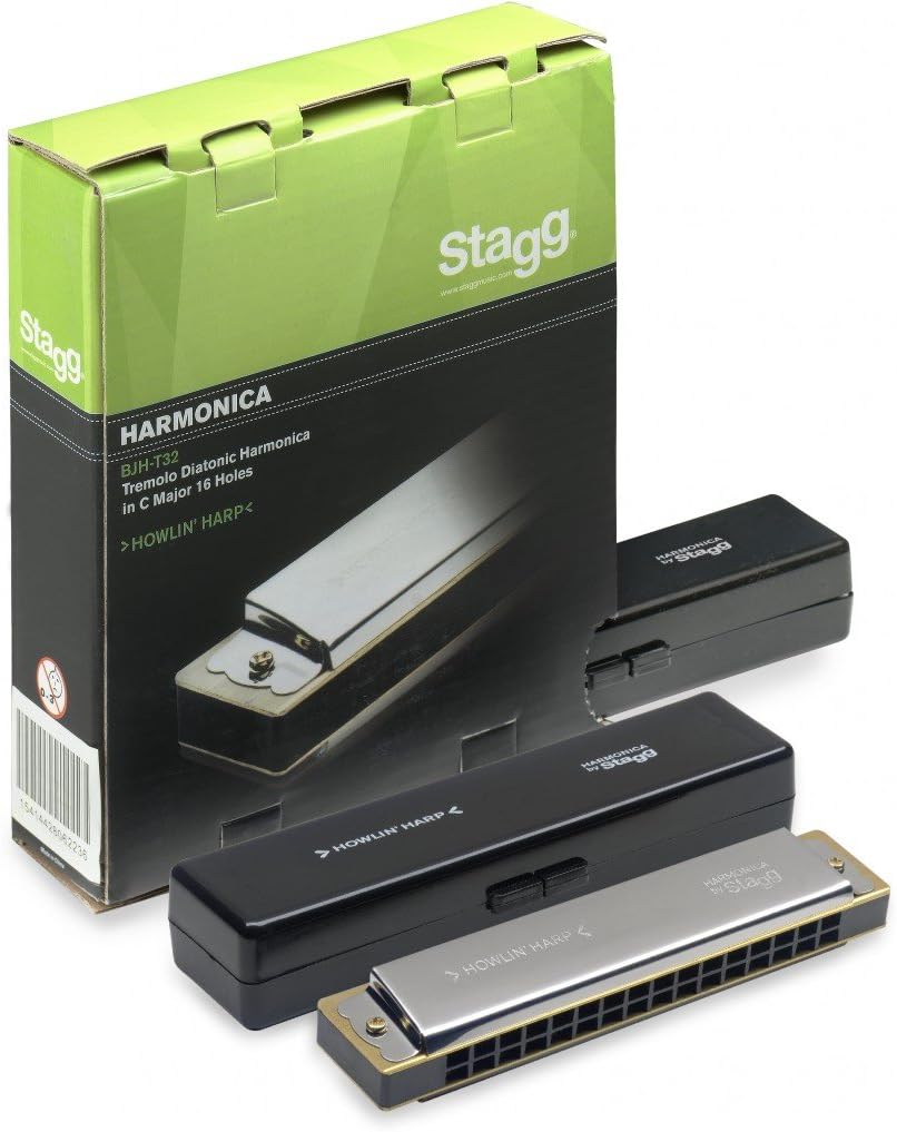 Stagg BJH-T32 32 Tone Tremolo Diatonic Harmonica in C Major