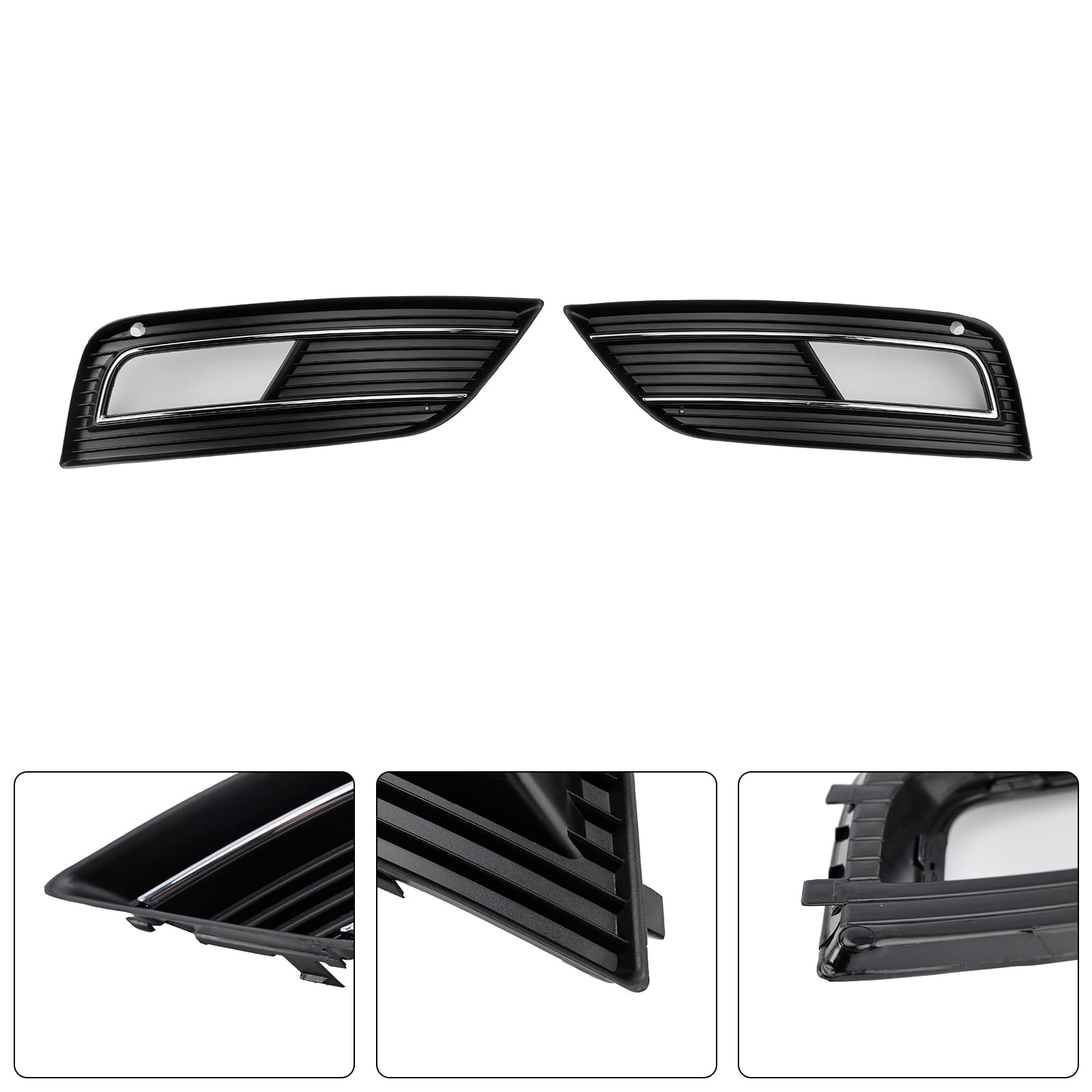 Griglia paraurti Anteriore S4 Style Fog Light Cover Grille Fit for Audi A4 B8.5 2013-2015 Standard Bumper (No Logo)