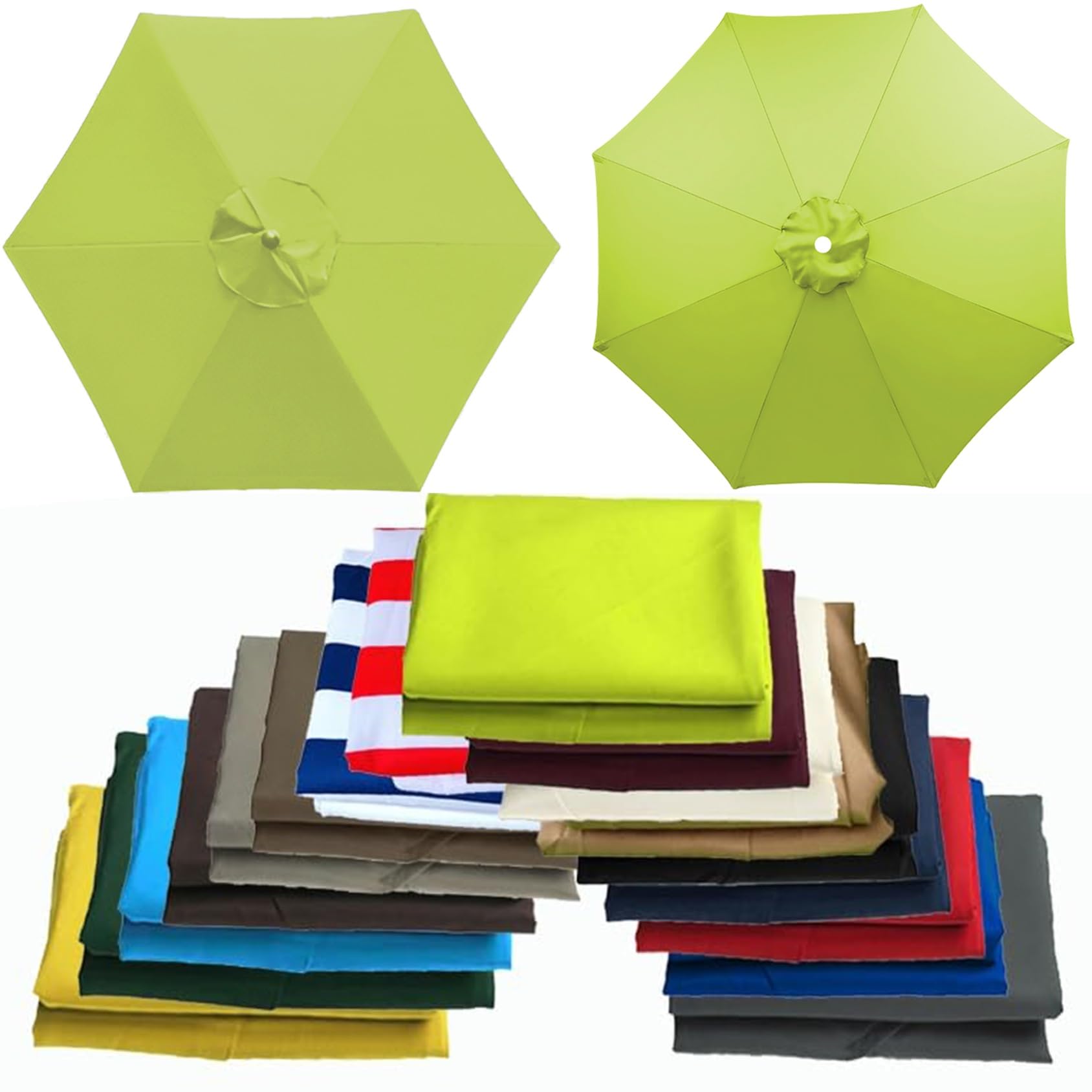 CMJYMX Umbrella Replacement Parasol Cover, Sun Umbrella Replacement Cloth For Patio/beach/backyard/swimming Pool Parasol Fabric Canopy Cover(Grass green,8 RIBS: 300CM/9.8FT)