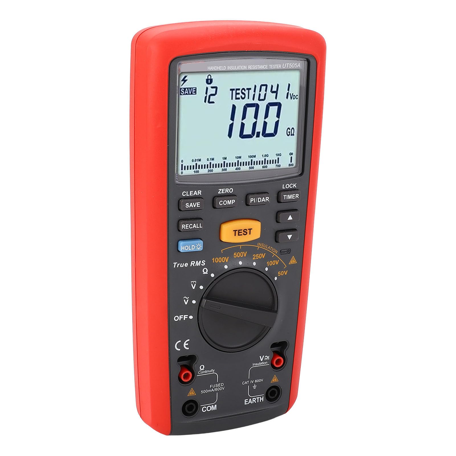 Ground Tester, Digital Megohmmeter Insulation Tester Electrical Insulation Testing Automatic Power Off for, Insulation Meters