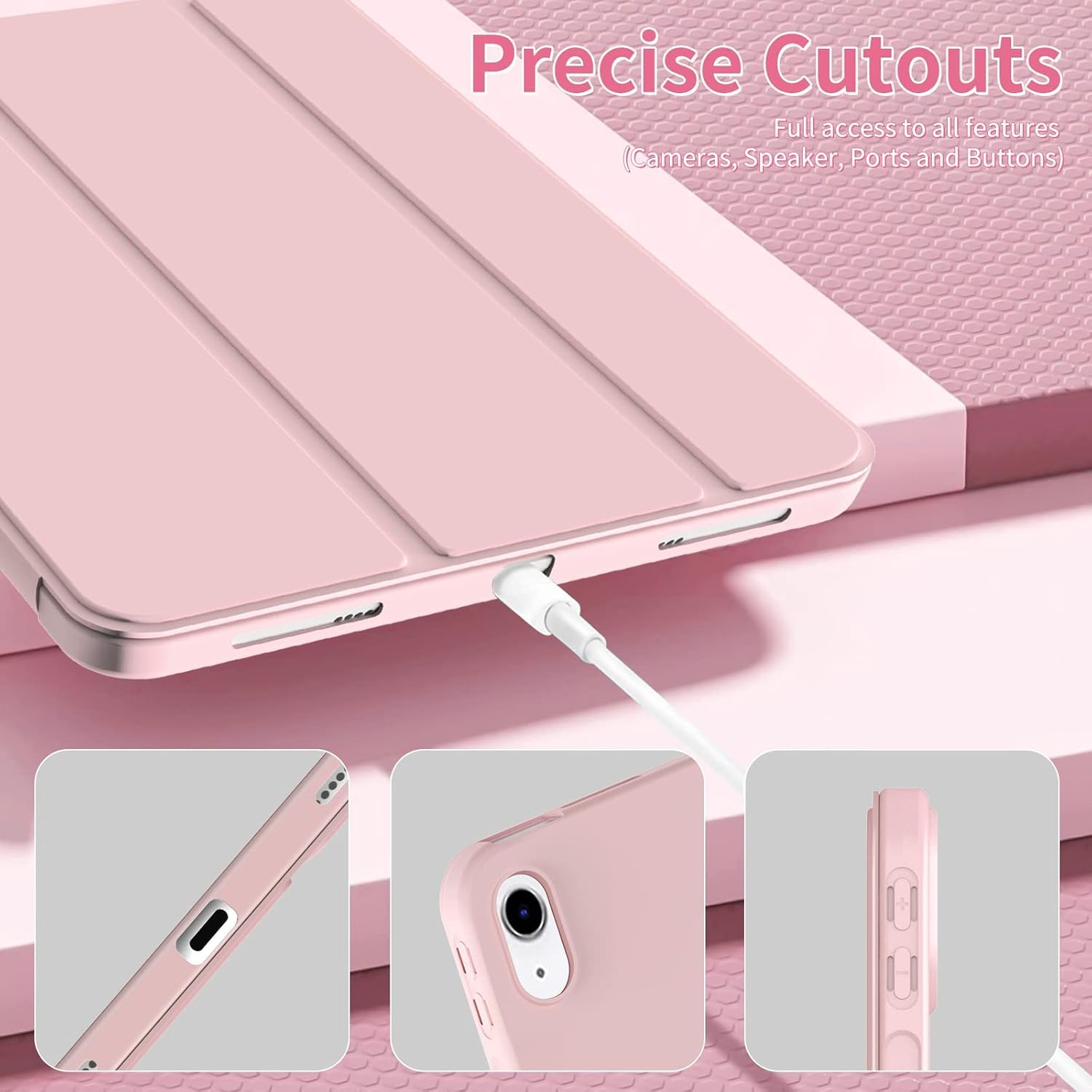 Apple iPad Air ピンク 本体 カバー付き Boxome Tablet Case Cover for Apple iPad Air 11 inch (M3, M2) [Auto