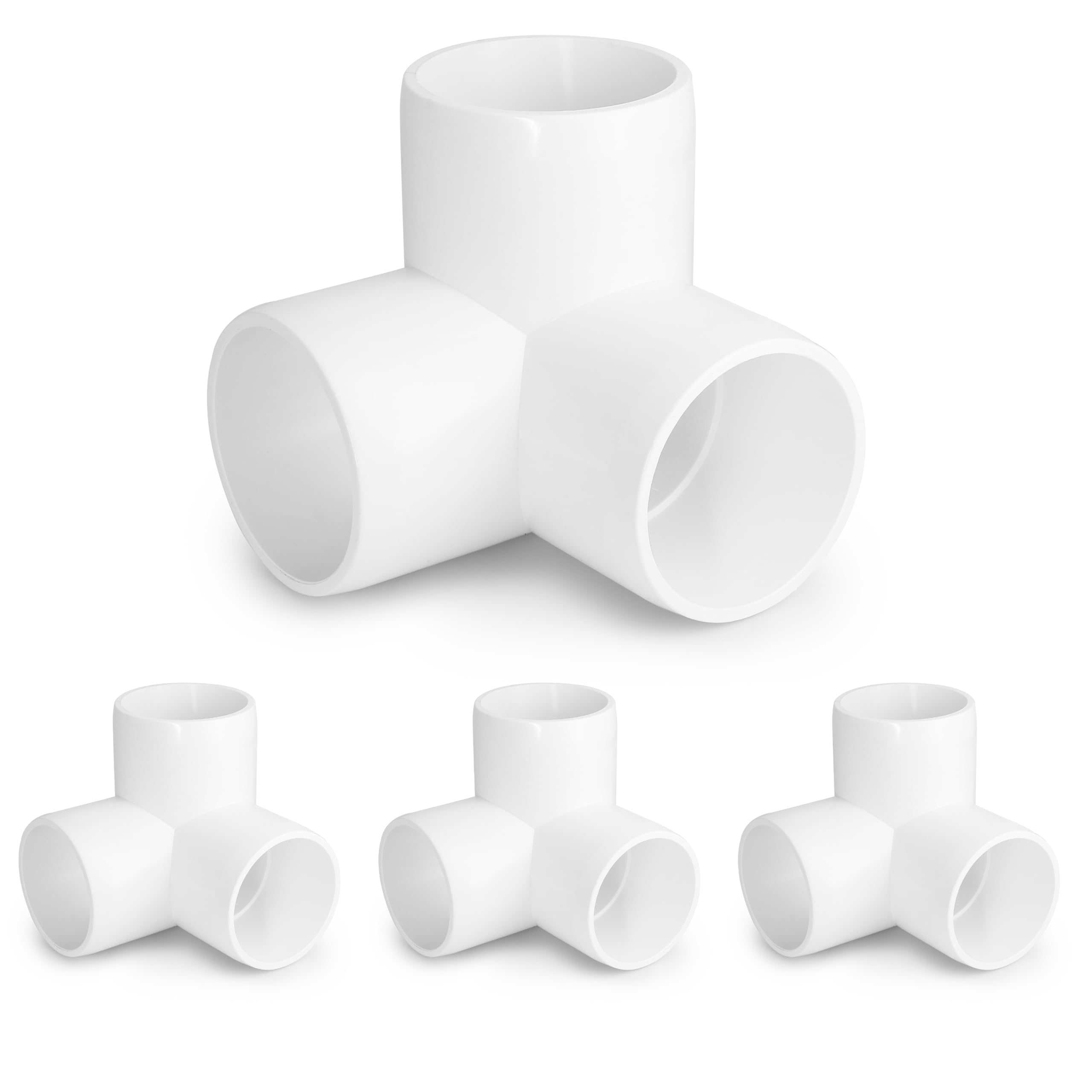 Zernmiarder 3 Way PVC Pipe Fittings 1-1/2 Inch 4 Pieces