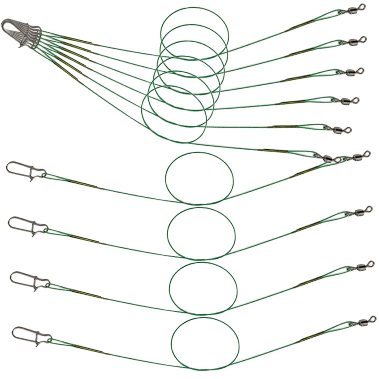 SUPVOX Fishing Wire with Pin 25pcs Fishing Wire Leaders Swivel Design for Bass Carp Trout