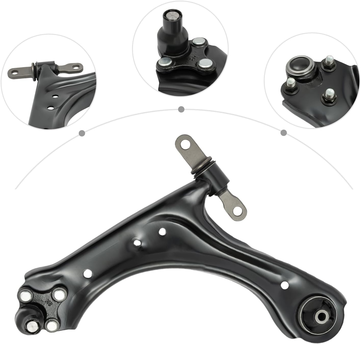 Left Side Front Lower Control Arm Intended for 2022-2024 Tucson Intended for Sportage 2023-2024 54500N9000 Front Lower Control Arm Black (Left Side)