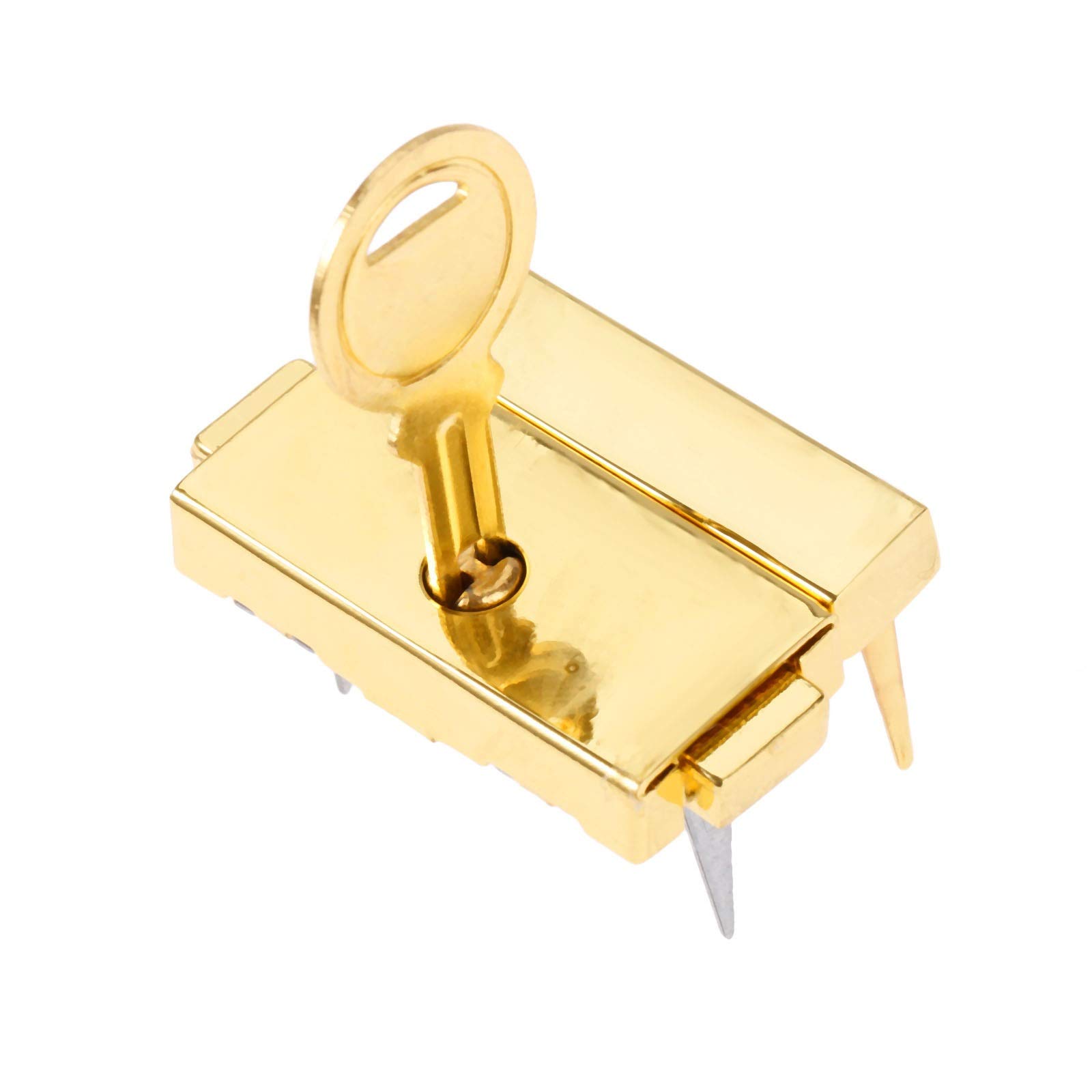SHALLEZSOU Key Hasp Lock 33 * 25mm Box Hasps Zinc Alloy Lock Toggle Catch for Jewelry Suitcase Buckle Clip Clasp Vintage Gold Furniture Hardware