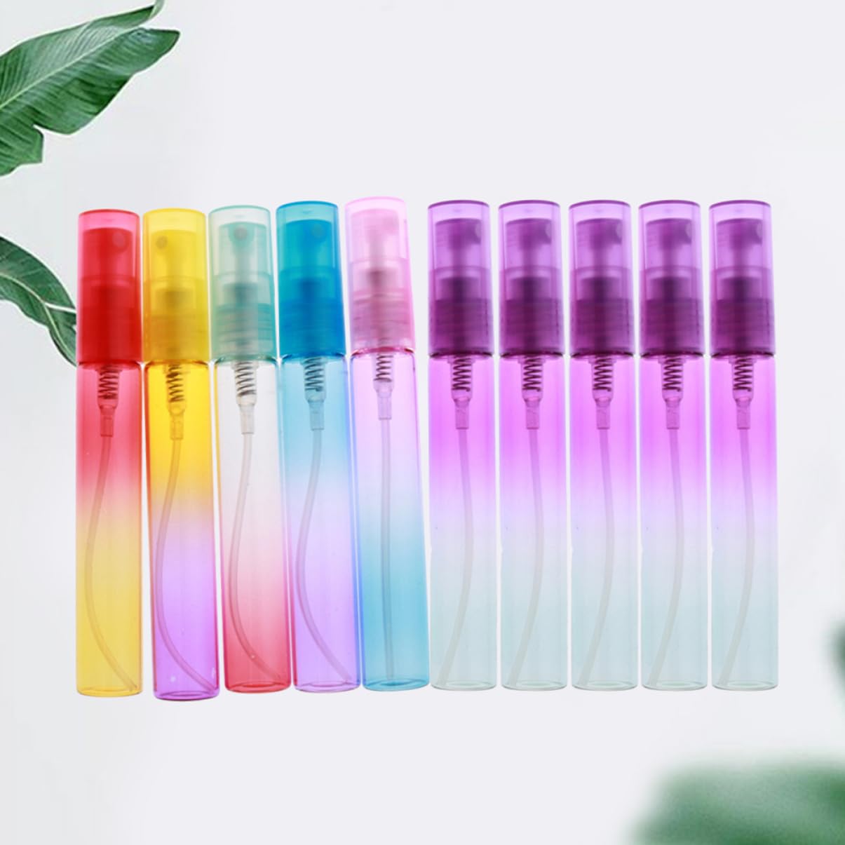 24 Pezzi Bottiglie Spray Gradiente in Vetro e Plastica 8ml | Viaggio e Attività All’aperto, Design a Pompa a Vite, Riutilizzabile e Facile da Riporre Colore Casuale