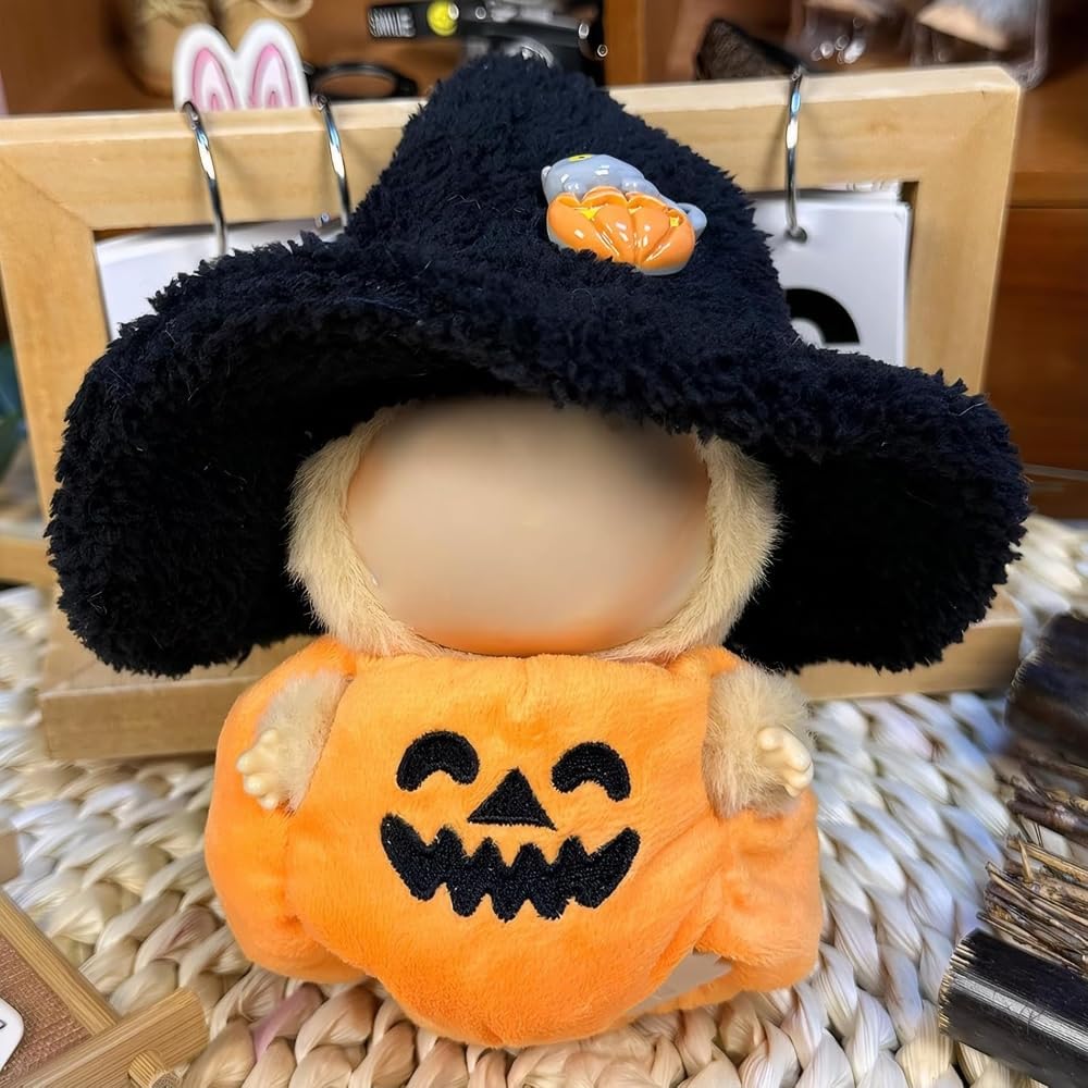 Labubu Puppen Kleidung Set - Halloween Kürbis Design Kostüm