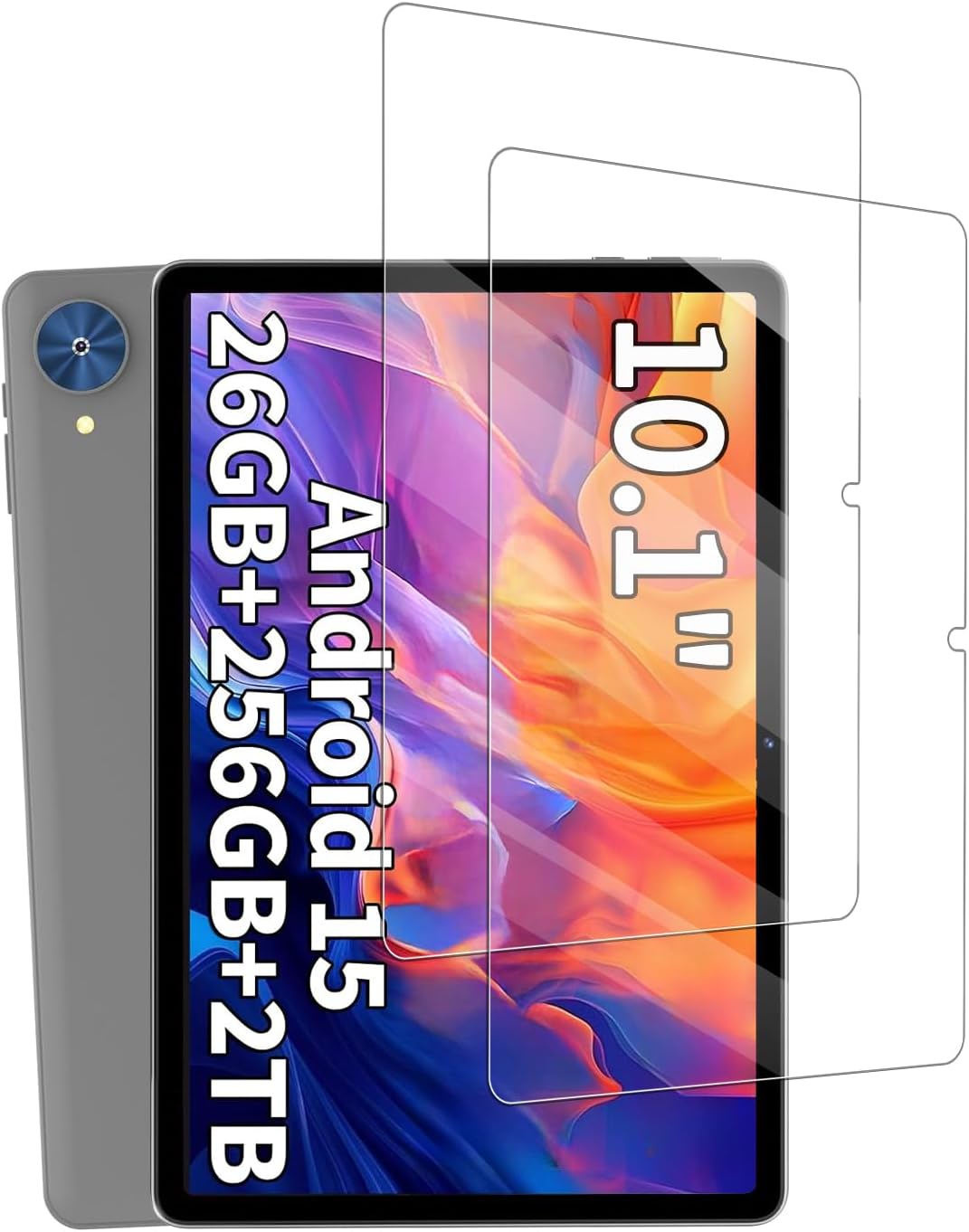 Protector de Pantalla para Relndoo P60 10.1 Pulgadas, Vidrio Templado 9H, 2 Unidades