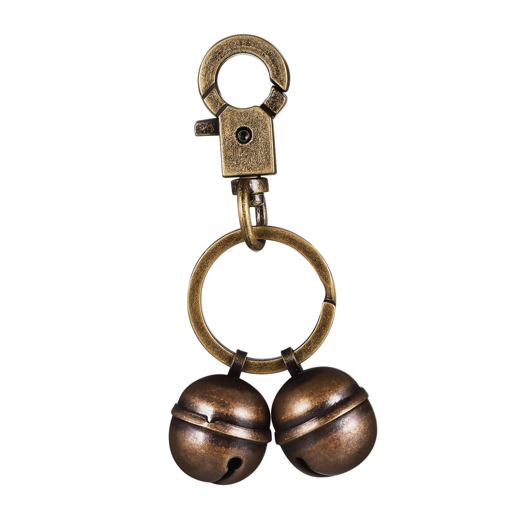 POPETPOP Dog Collar Hanging Bell Brass Pet Accessory with Sound Decorative Design for Dog Tracking Includes Bells Key Ring for Dogs Cats for Home Outdoor