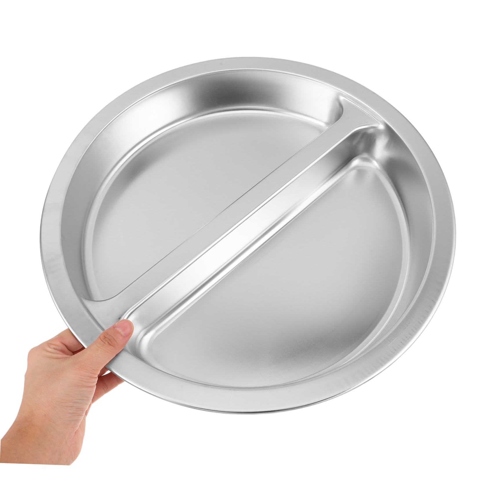 Chafing Dish Redondo de Acero Inoxidable 6 L con Doble Compartimento