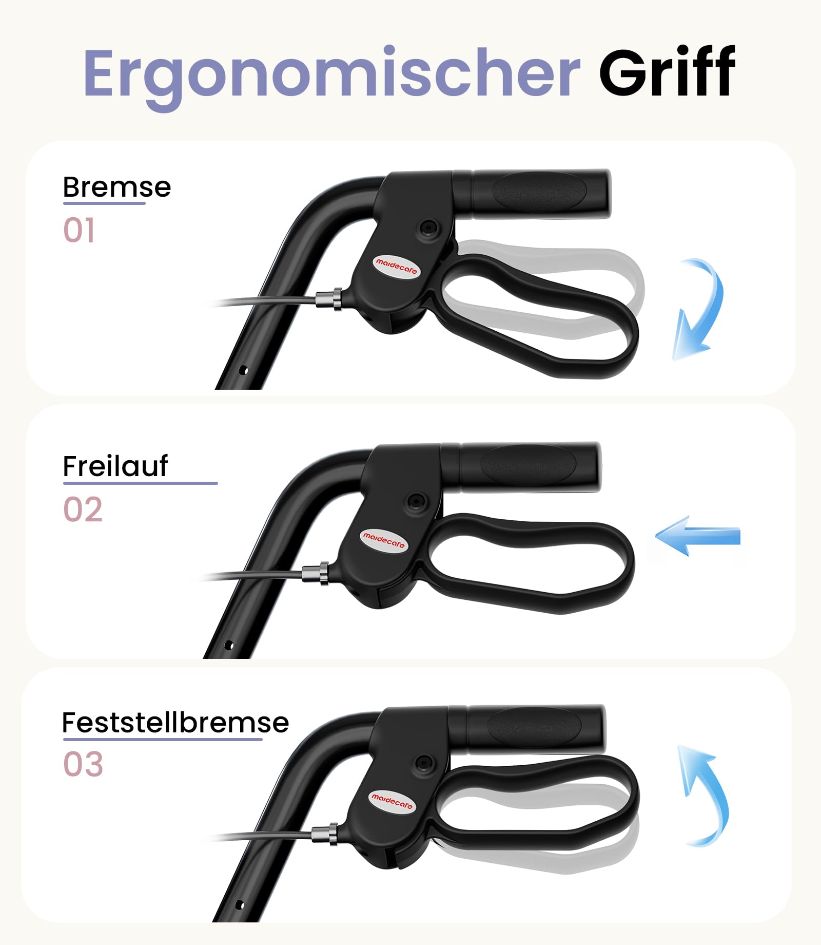 Rollator Faltbar und Leicht mit Sitz, Rollator Schmal für Wohnung, Rollatoren für Senioren mit höhenverstellbar Sitz und Griff, Gehwagen leicht klappbar mit Bremse, 8" All-Terrain Räder, Sternensilber