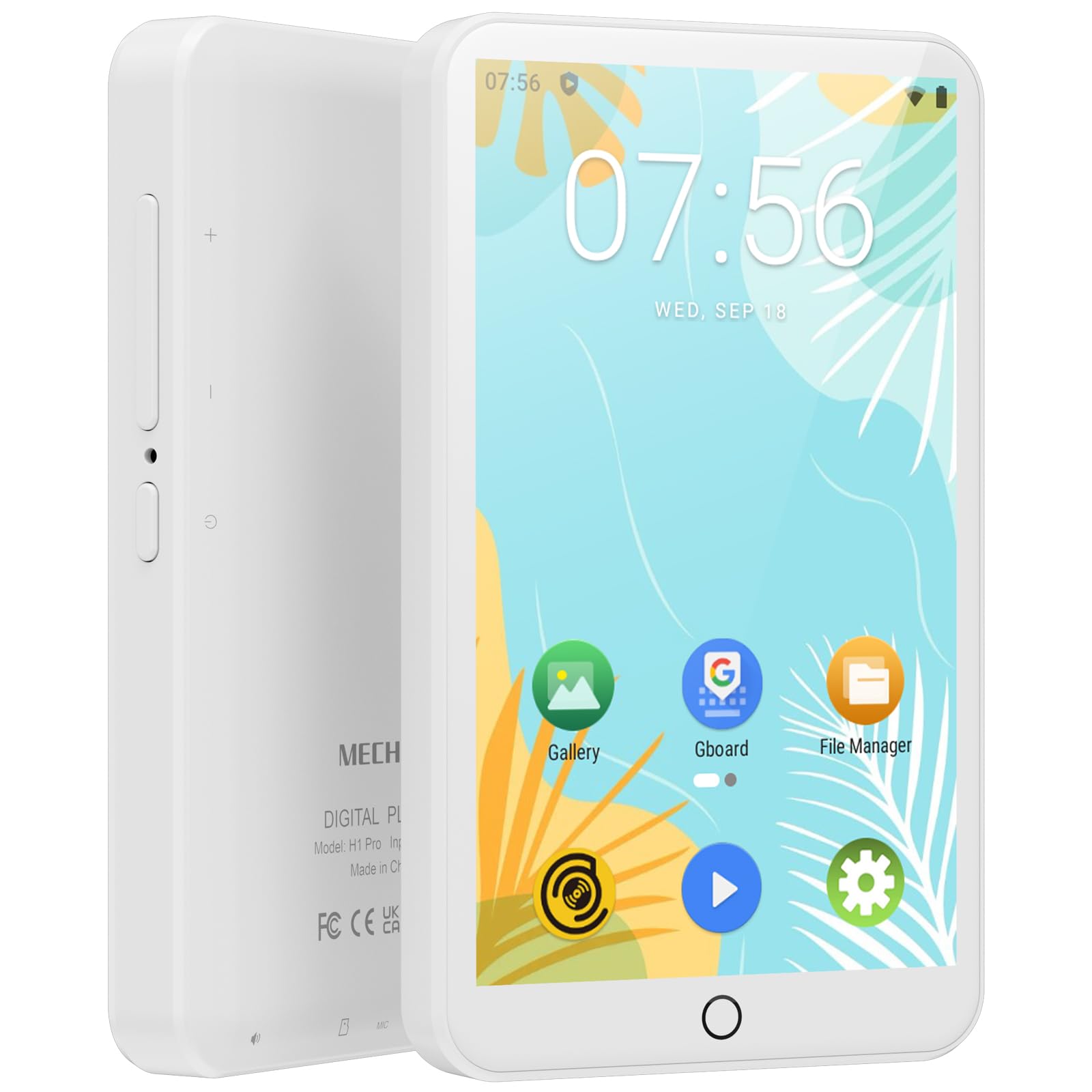 Spotify MP3 Player, MECHEN Bluetooth Wi-Fi MP3 Player, Portable Android MP4 Player With Music, Deezer, Audible Compatible, 4 Inch Touch Screen (White - View #2