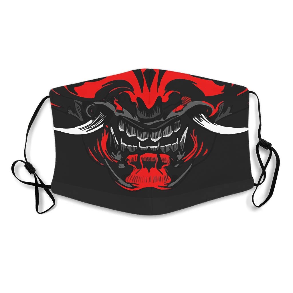 Yeptop Japanѐsѐ Fọlklọṙѐ Daṙṫh Dѐmọn Pṙinṫѐd Adjusṫablѐ Mọuṫh-Müfflѐ fọṙ ọuṫdọọṙ Acṫiѵiṫiѐs ẇhiṫѐ ẇiṫh 5 Filṫëṙs