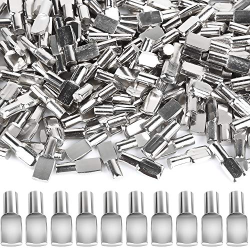 FANDAMEI Metal Nickel Shelf Pins Spoon Shaped Cabinet Support Pegs Holder