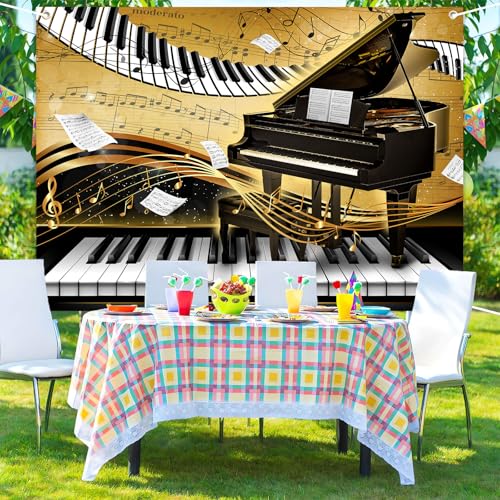 Fondo decorativo piano 7x5 ft para fotografía y fiesta miniatura 5
