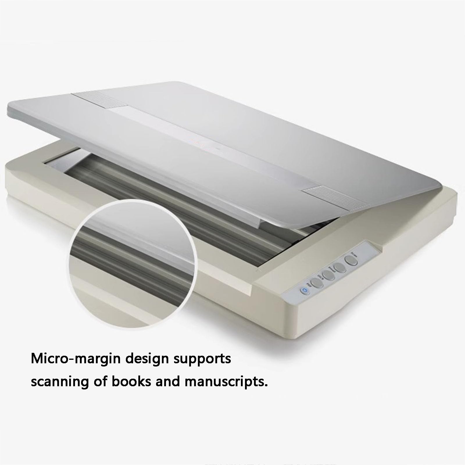 Escáner De Superficie Plana A3, Resolución De 1200 dpi, Escáner De Documentos/fotografías, Sin Marco, con Reconocimiento De Texto OCR, Tamaño Máximo De Escaneo De 304 X 426 Mm