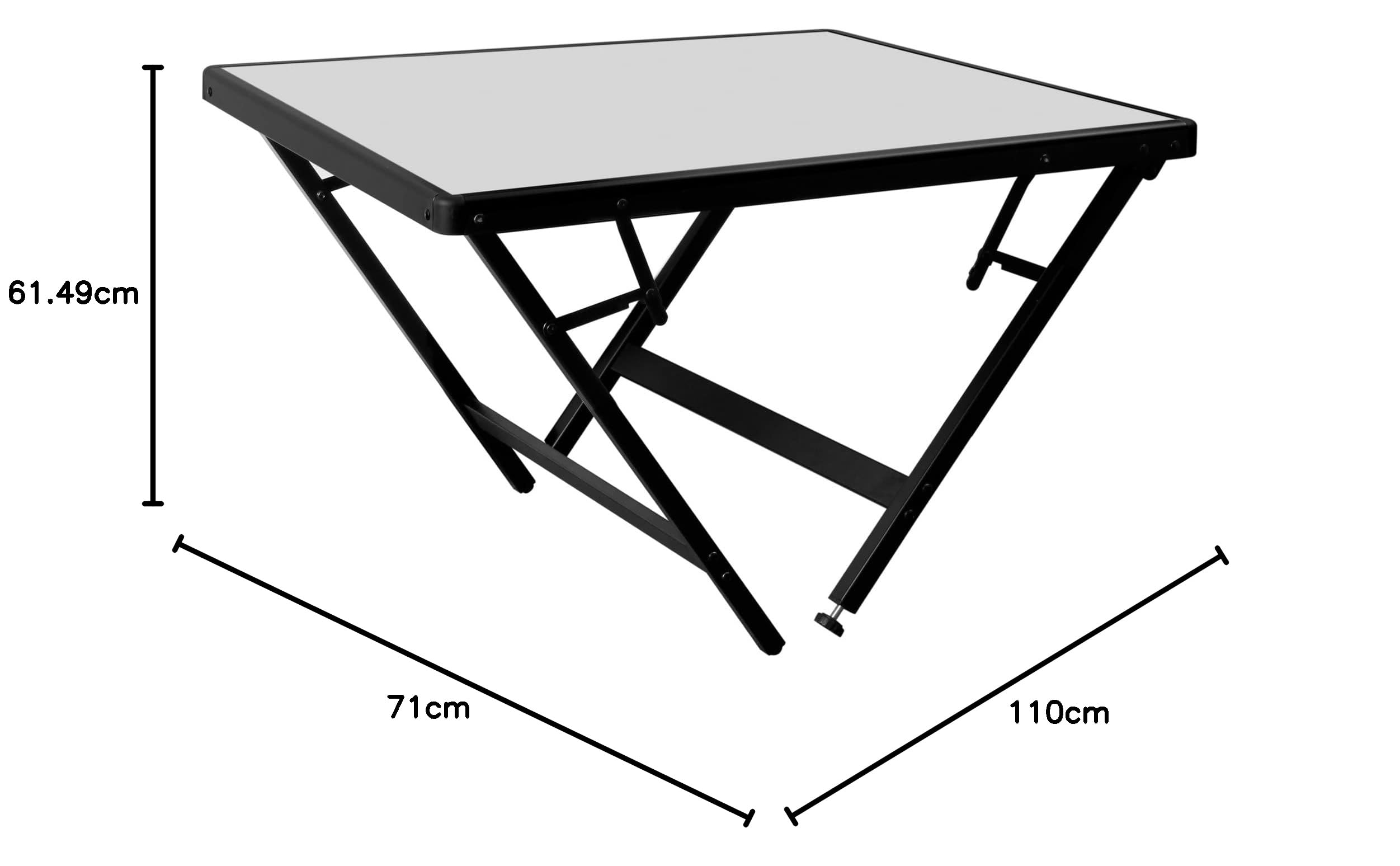 BRUNNER 0406102N Torun 4, Tavolo da Esterni con Ripiano in Alluminio e Gambe Pieghevoli in Acciaio, Compatto, Facile da Trasportare, Portata Max 30 kg