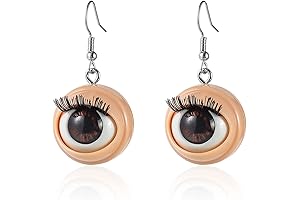 Mesmerizing Witchy Eyelash Earrings: A Hauntingly Captivating Halloween Delight