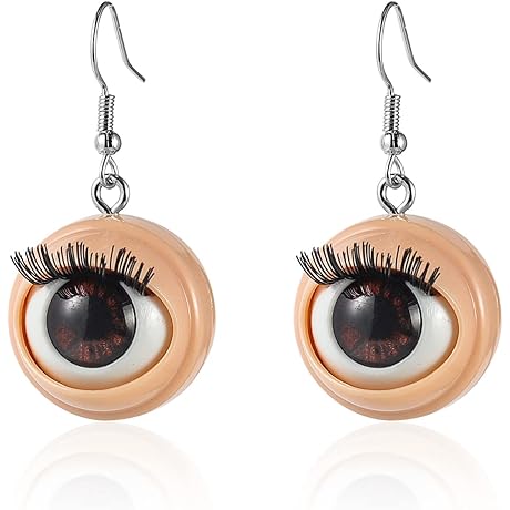 Mesmerizing Witchy Eyelash Earrings: A Hauntingly Captivating Halloween Delight