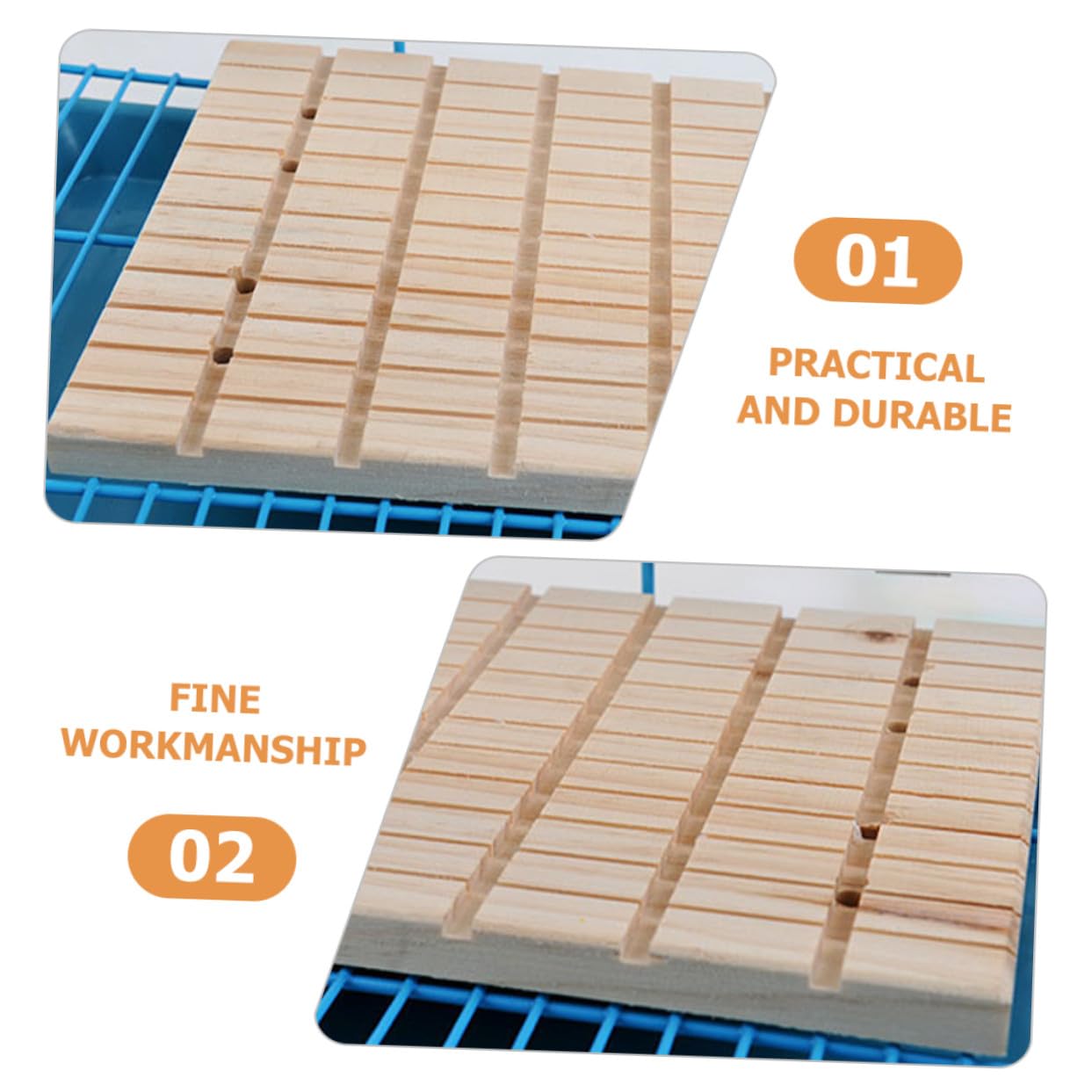 Gatuida Piastra Tiragraffi in Legno 27x20x1,5 Cm per Piccoli Animali Domestici, Tavoletta per Unghie Conigli e Cincillà, Accessorio per Cura Artigli Uso Domestico in Gabbia