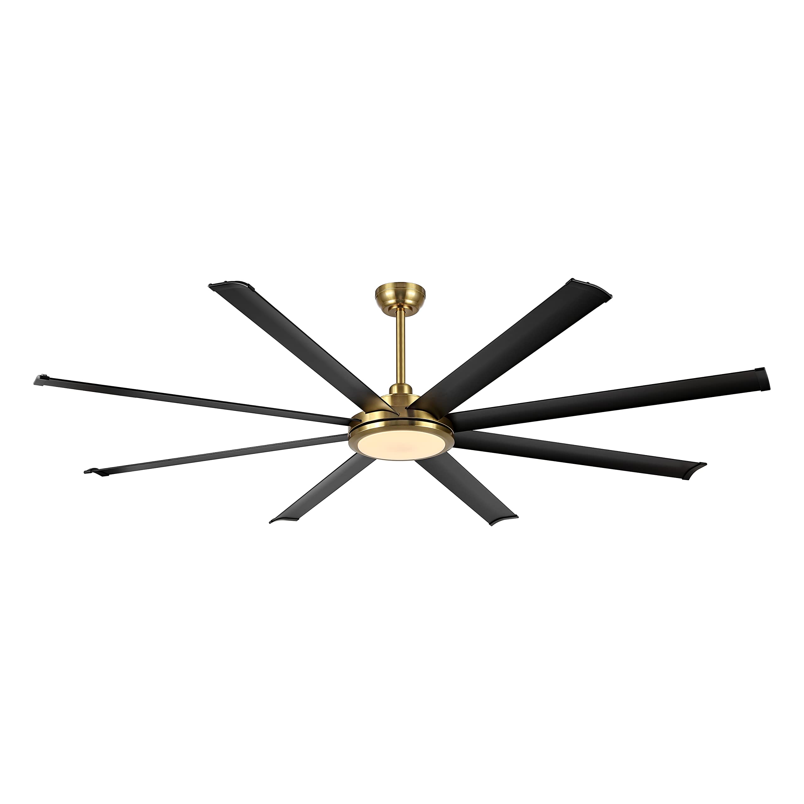 Photo 1 of **Controller shuts down power**
WINGBO 64" Ceiling Fan with Lights and Remote Control, Black and Brass