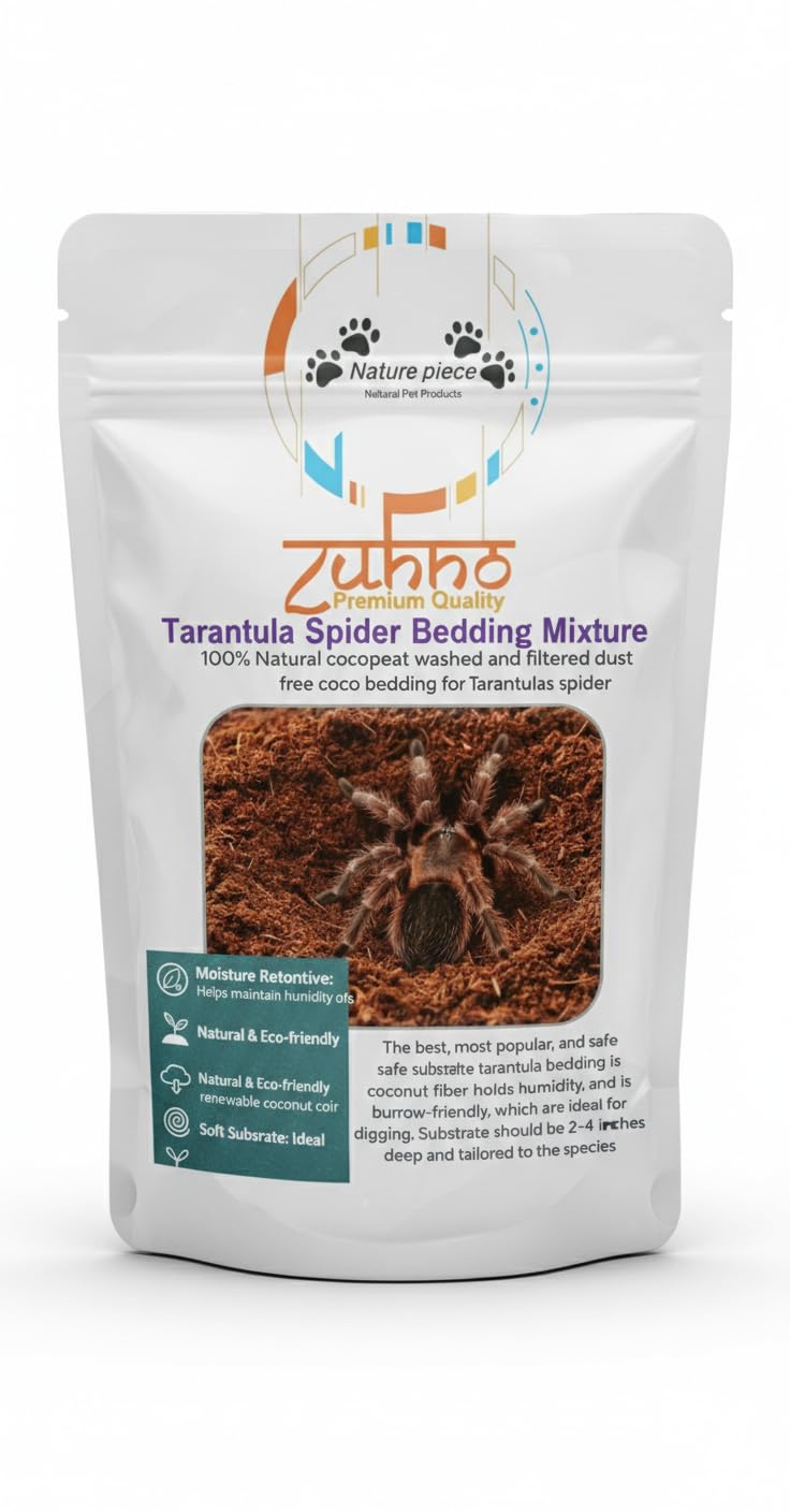 Zuhno Tarantula Spider Bedding Mixture, 100% Natural Cocopeat, Dust Free Coco Bedding, Moisture Retentive/100 GMS-image-18