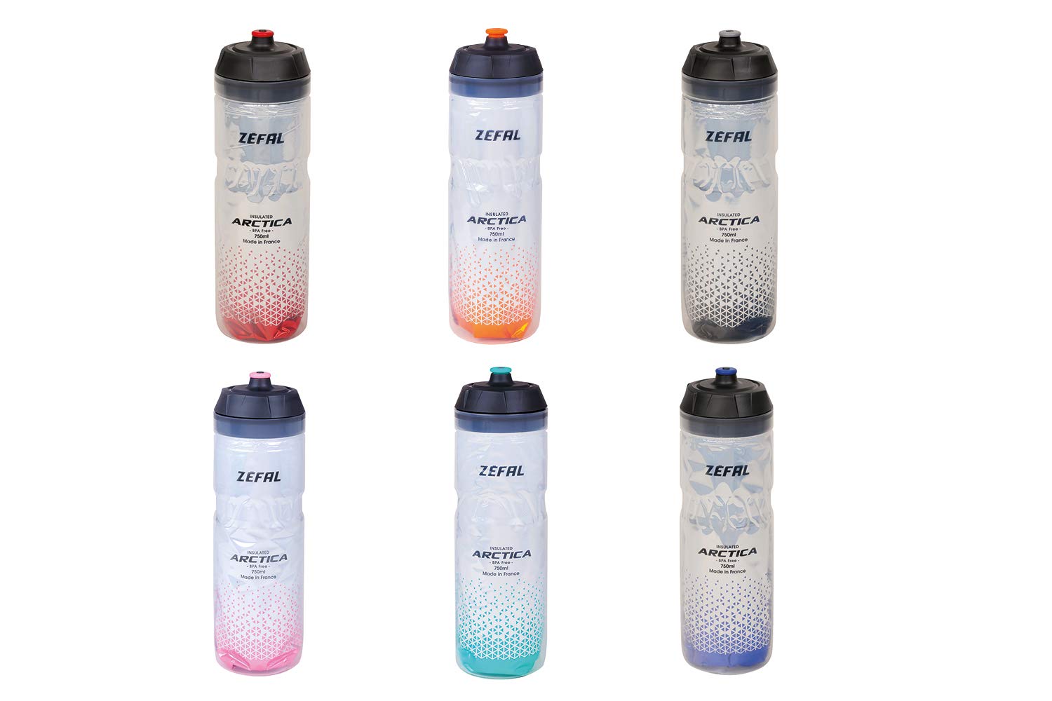 Zéfal Arctica, Borraccia Termica per Bicicletta Unisex-Adulto, Nero, 750 ML, Polipropilene