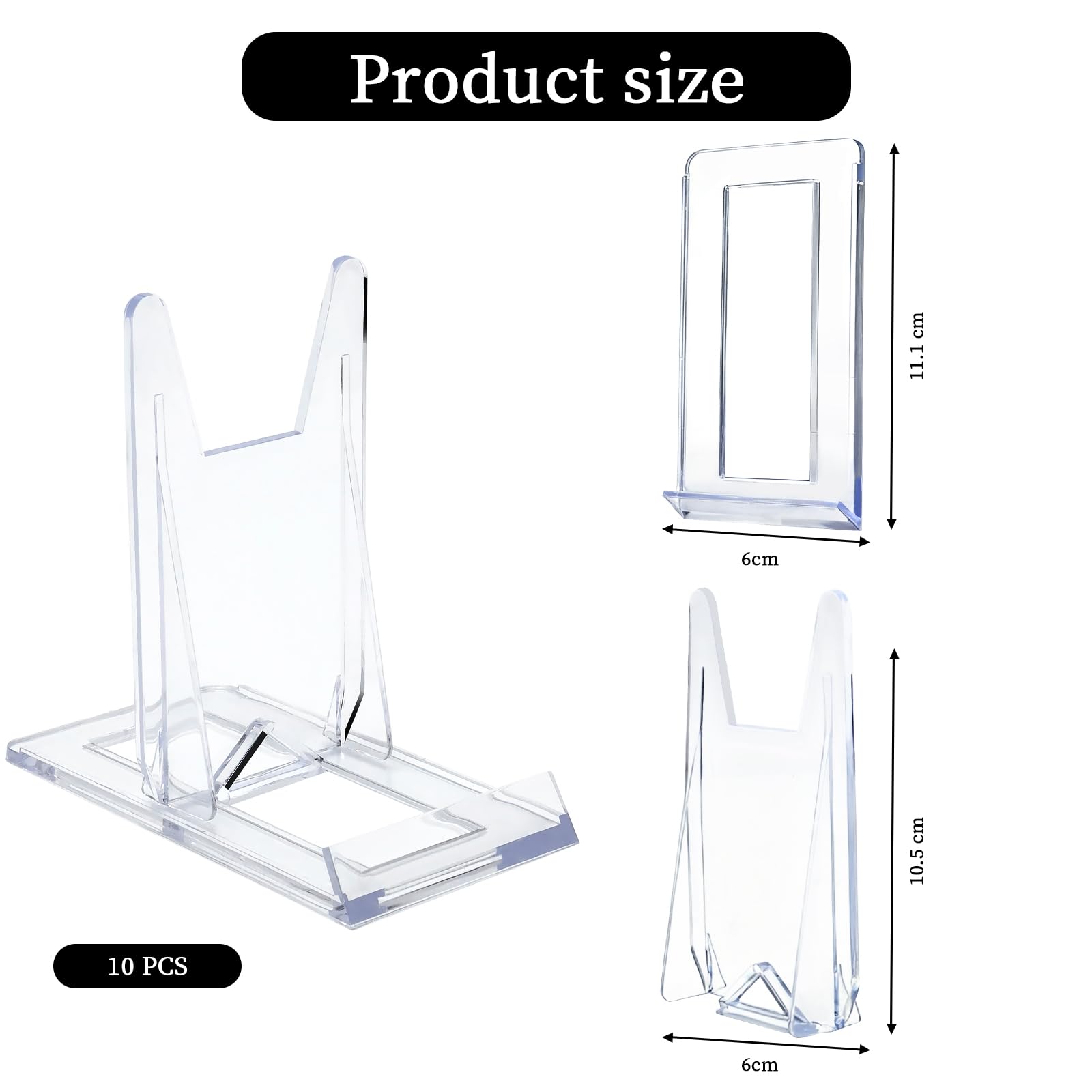 APOMOONS 10 PCS Présentoirs En Acrylique Avec 1 Autocollants