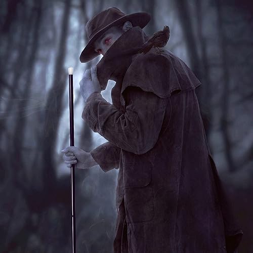 Miniatura 4 de Skylety Varita mágica de plástico de 36.5 pulgadas, bastón teatral, bastón negro de los años 20, accesorios de disfraz de Halloween, bastones de