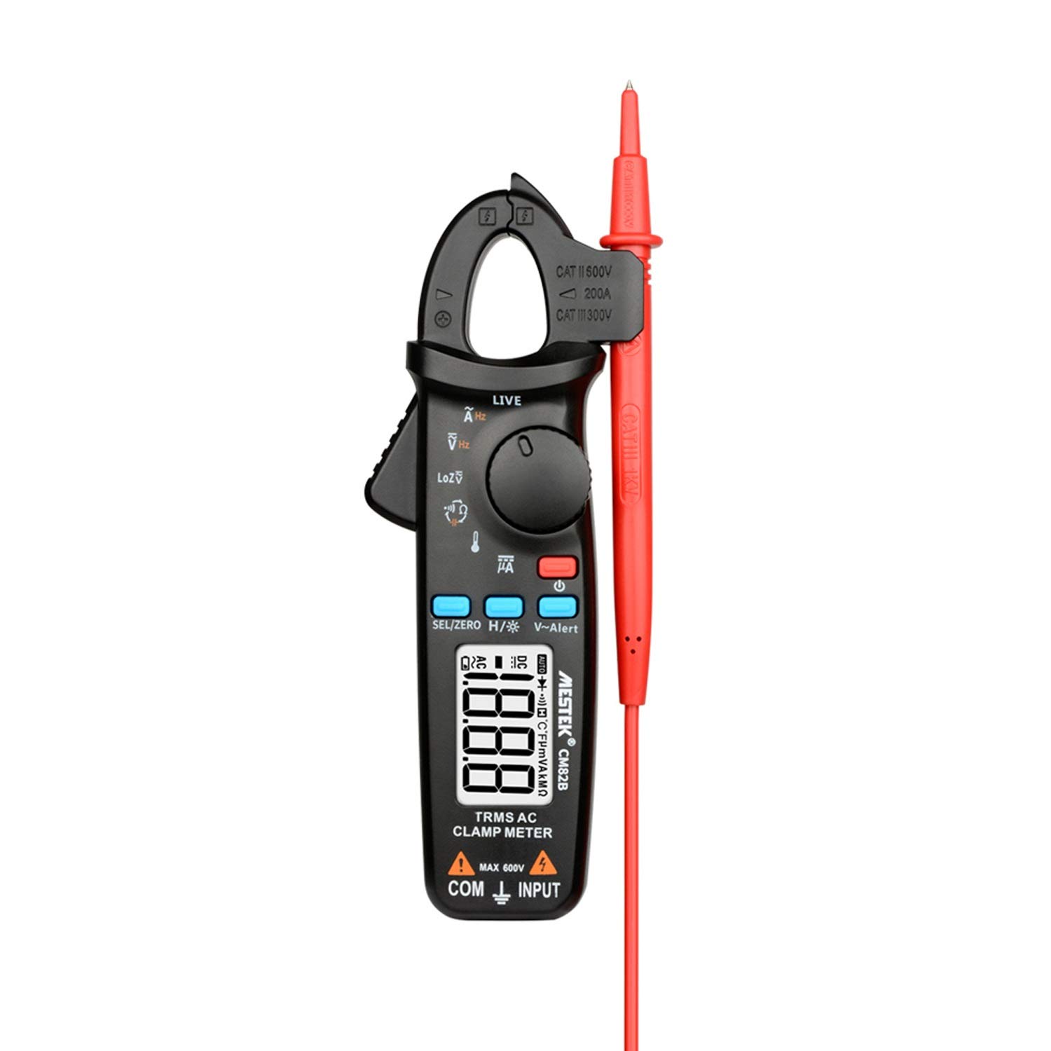 Herramienta del electricista multímetro amperímetro pinza amperimétrica de verdadero valor eficaz Digital CM82B DC AC Tensión Corriente Ampere NCV Ohm Tester Para laboratorio