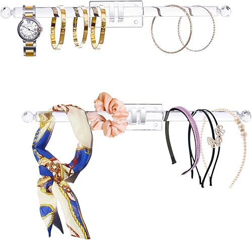 Miniatura 9 de Heesch Soporte para diadema, soporte para pulsera, organizador de clip de garra, soporte de collar acrílico, estante para sombreros para gorras de