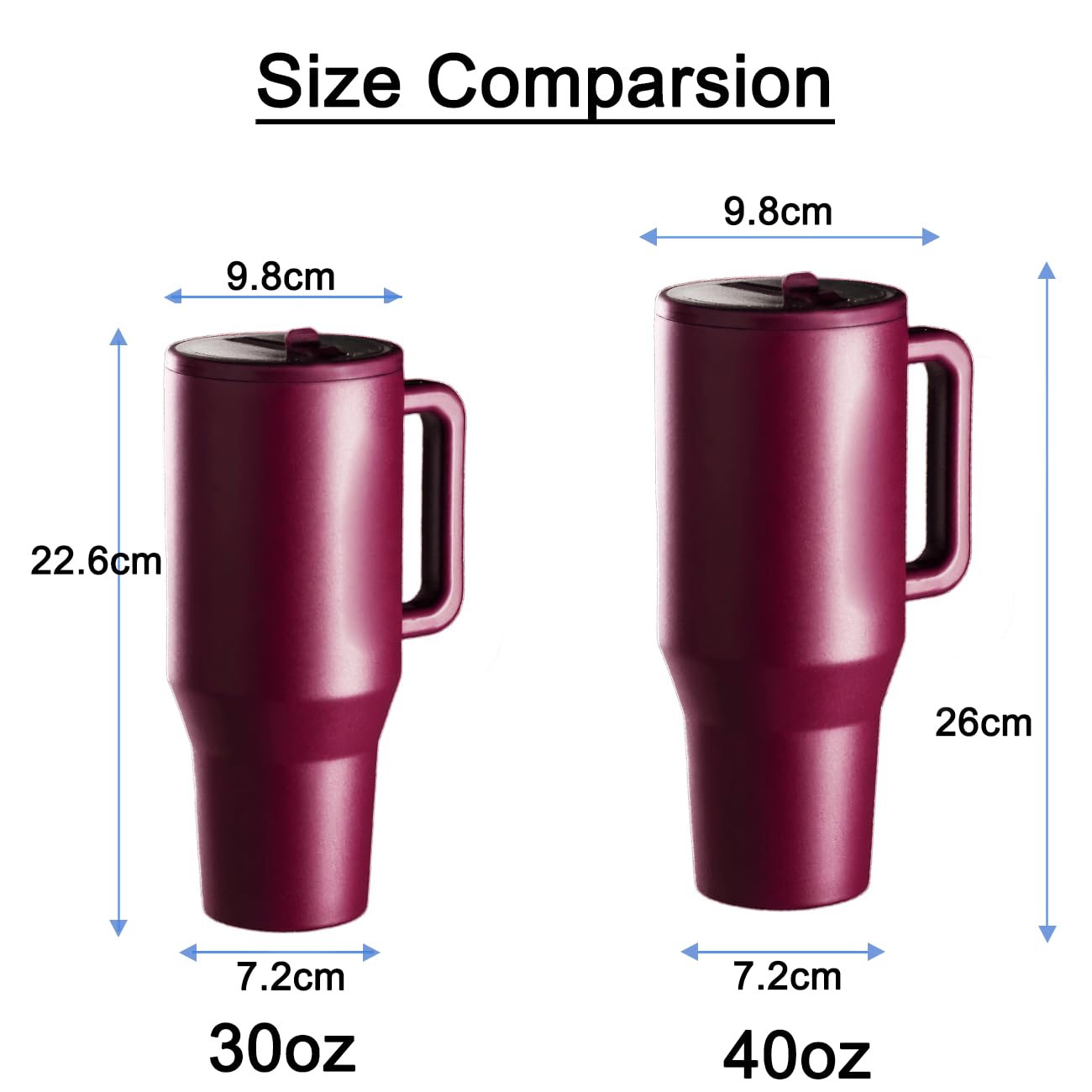 ZHUIYIWIN Tumbler with Folding Straw and Handle - Image 4