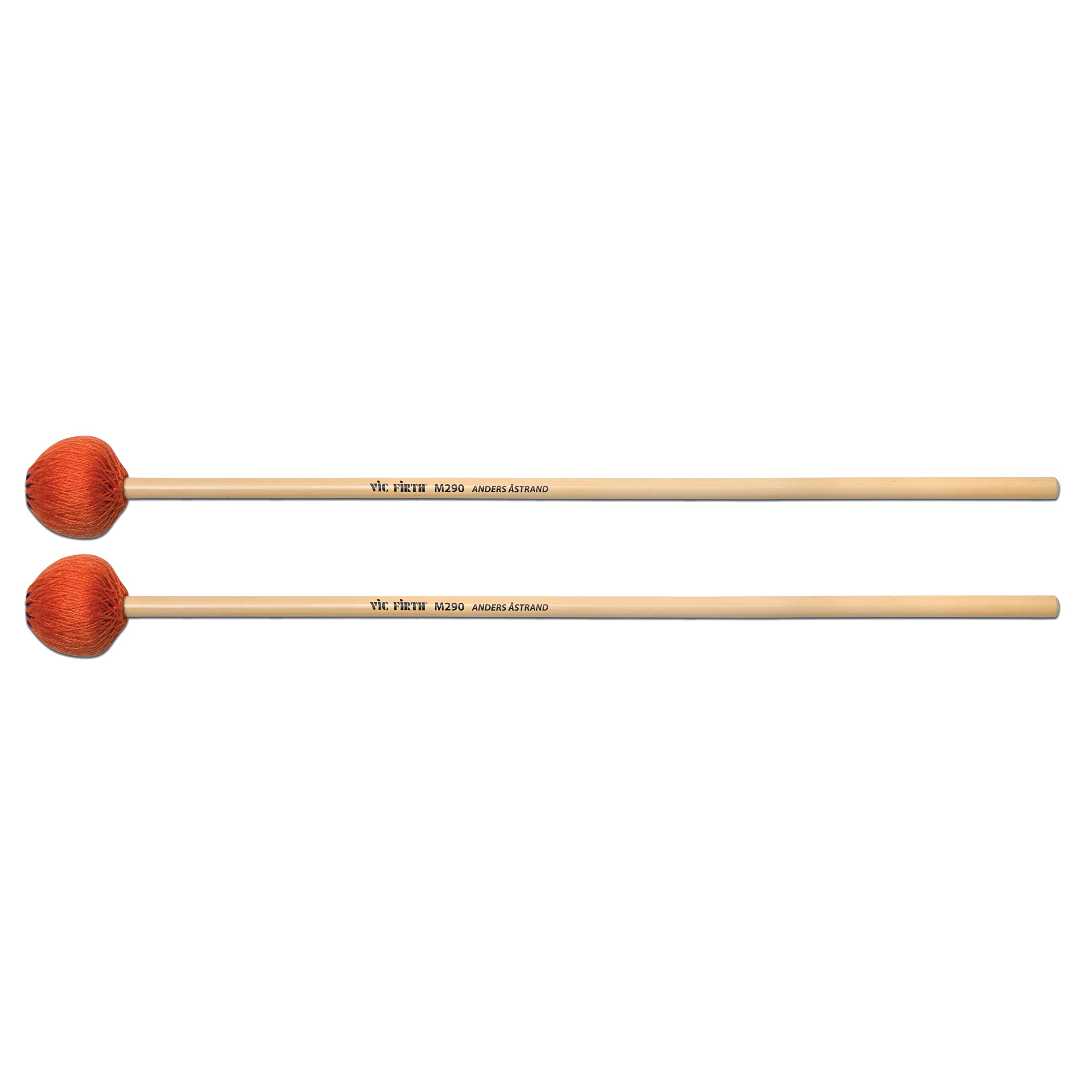 Vic FIrth - Signature Series Marimba and Vibraphone Mallets - M290 - Anders Åstrand - Soft - Orange - Image 3