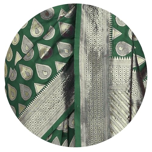 Image of Subham Saree for Woman Silk Cotton Kanjivaram | Soft Daily Wear Golden Zari Sari with Jacquard Blouse Piece