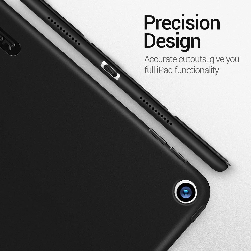 ESR Rebound Slim Smart Case Specially Designed for iPad Air 3 10.5" 2019, Flexible TPU Back Cover with Rubberized Coating, Auto Sleep/Wake and Viewing/Typing Stand for iPad Air (3rd Gen) 2019, Black