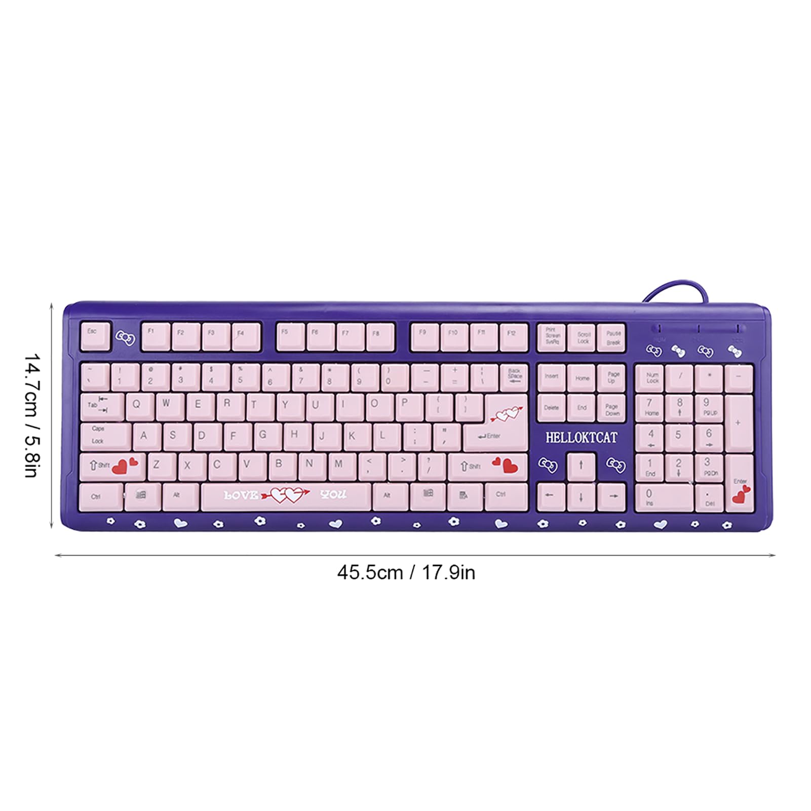 Tastiera USB Sanrio Rosa - Cablata, Ultrasottile, Con Design Carino Per Computer, Ufficio E Casa - Foto 8