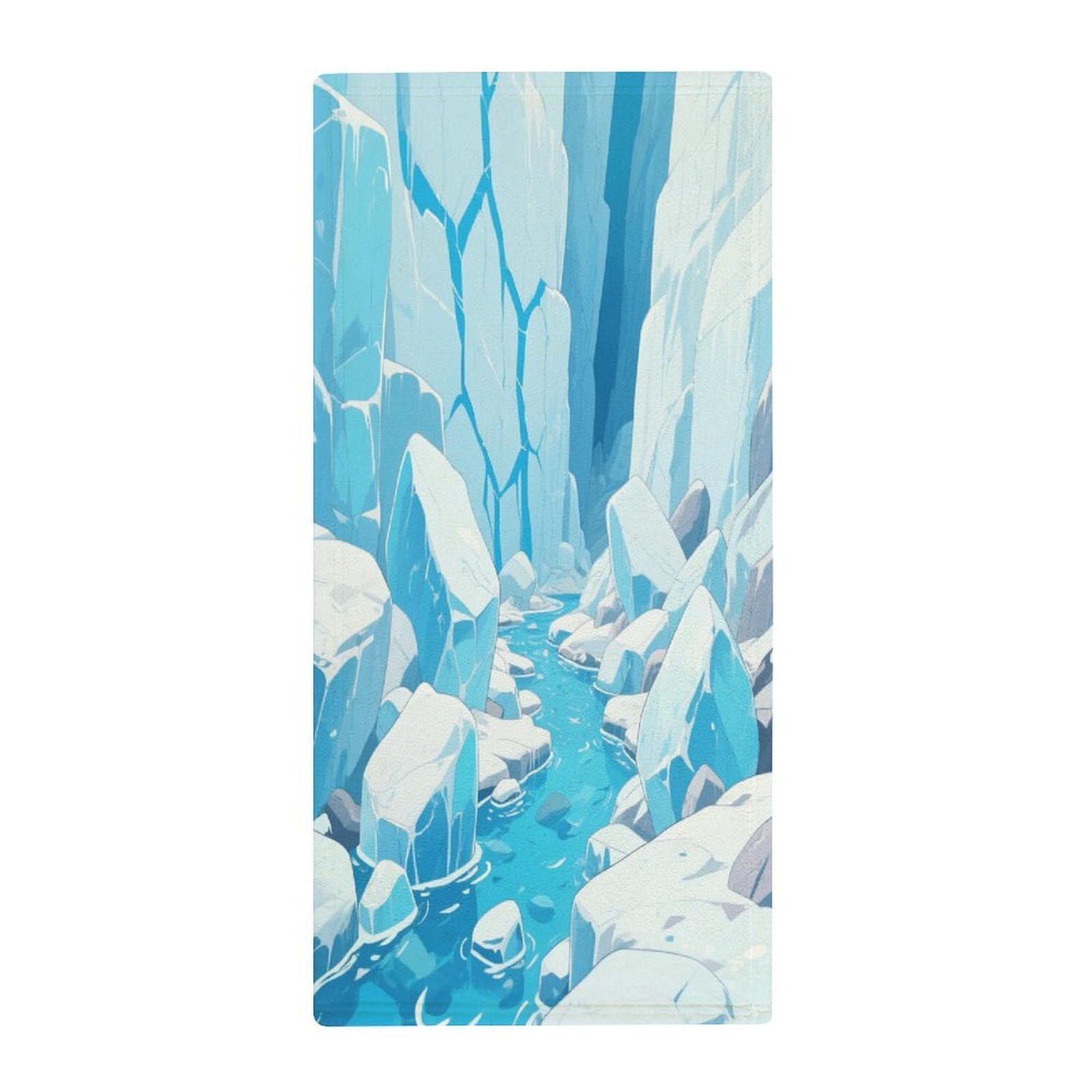 Fekiloot Style Glacier Canyon Towels For Bathroom, Bath Towels 13.8 X 28.7 Inch, Hand Towel Multipurpose Use As Bath Fitness, Bathroom, Shower, Sports, Yoga Towel