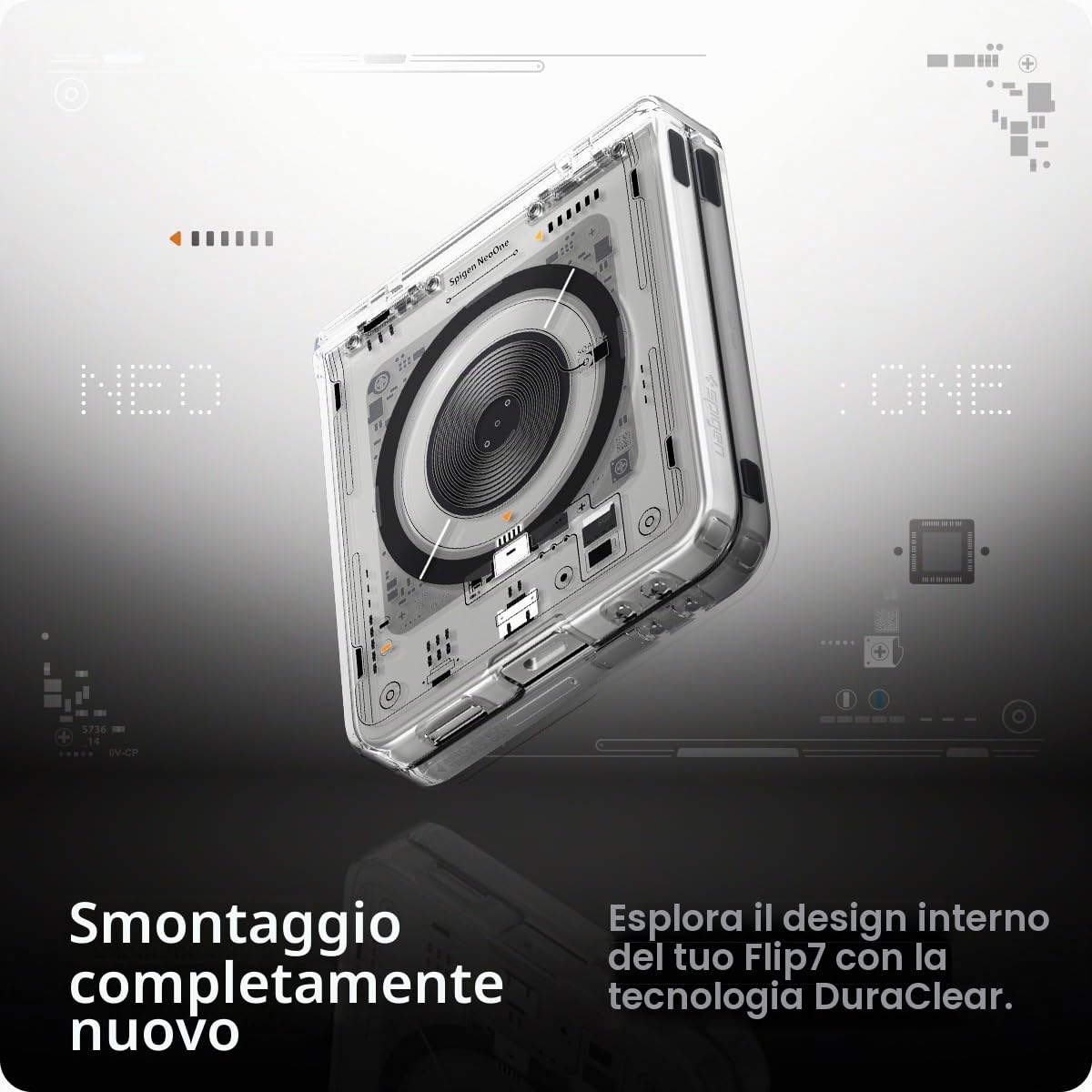 Spigen Cover Ultra Hybrid Pro MagFit Compatibile con Samsung Galaxy Z Flip 7 - Neo One