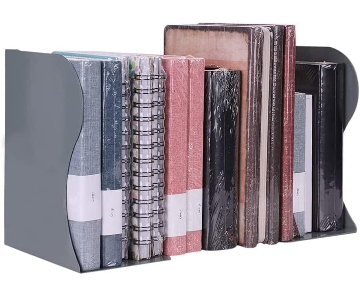 Sujeta Libros Estanteria Tapones de libros de Metal, sujetalibros retráctiles de alta resistencia, gran capacidad, antideslizantes, divisor de archivos de escritorio, sujetalibros decorativos Sujetali