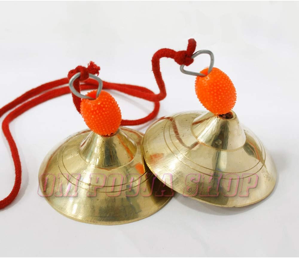 Om Pooja Shop | Handcrafted Brass Manjira Taal – Traditional Indian ...