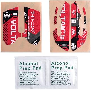 Cool Patterns Textures Grip Tape Compatible for Razer Viper/Viper Ultimate Gaming Mouse (Red)
