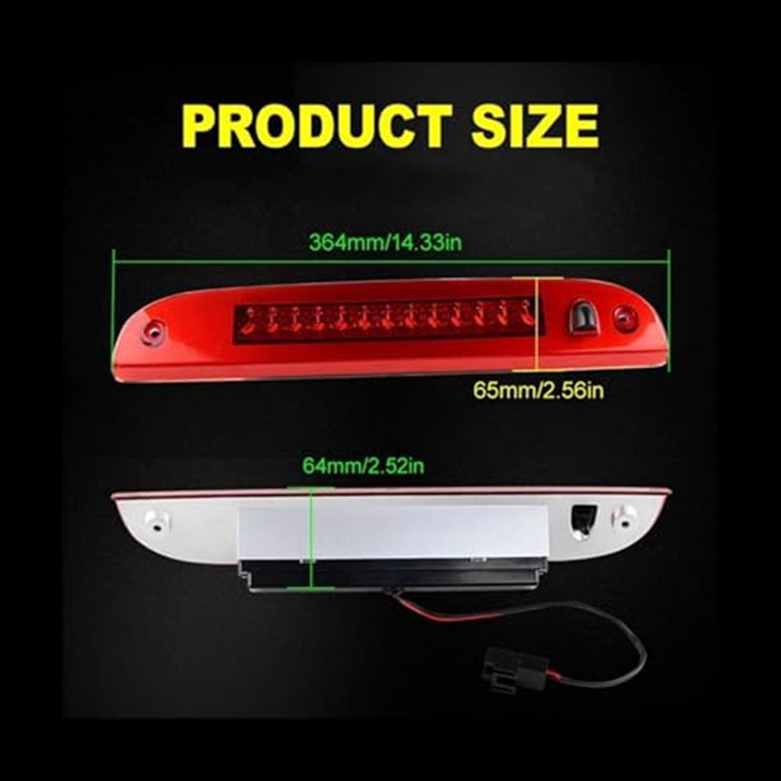 Tercera luz de freno trasera LED de montaje alto, for Chevy, for C1500/C2500/C3500/K1500/K3500 1988 1989 Tercera luz de freno