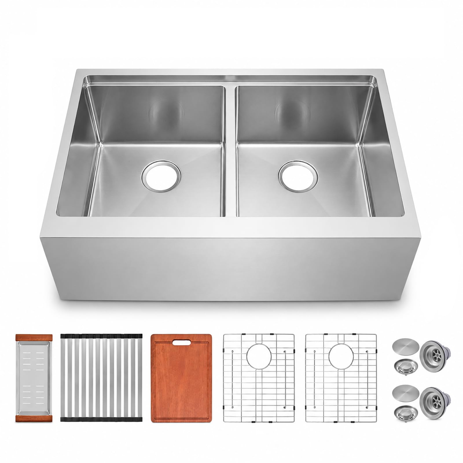 Kitsitchen 28 x 22 Farmhouse Kitchen Sink, Stainless Steel Workstation Sink