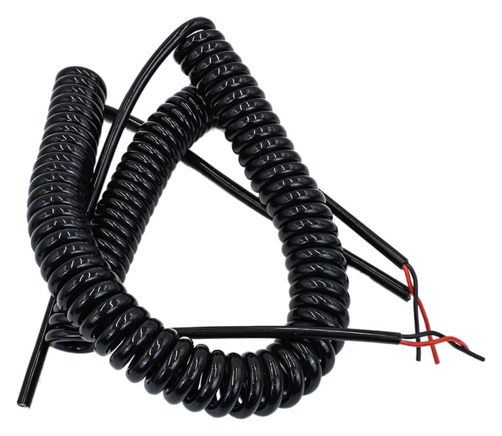 Cable telefónico Cable flexible de resorte en espiral de 1,2 metros con retracción automática, cable de tensión de 2 a 4 núcleos, conector de 0,5 mm² (0,75 milímetros cuadrados)(2 Core,0.3mm 22AWG)